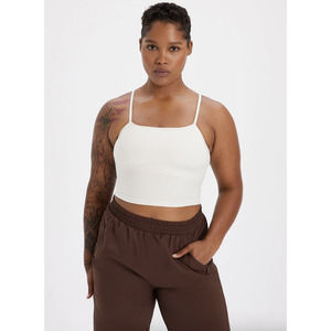 GIRLFRIEND COLLECTIVE Ivory White Devon Compressive Cami Sports Tank Top…